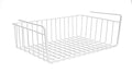 GoHooked white powder-coated iron under shelf basket, 16 inch, versatile for kitchen storage, set of 2.