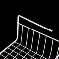 GoHooked white powder-coated iron under-shelf basket with grid design. Set of 3.