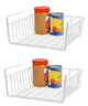 Go Hooked 12 Inch Under Shelf Basket Powder Coated Iron White Space Saving Versatile Heavy Duty Sleek and Sturdy Efficient Compact and Durable Modern Robust Elegant Set of 2