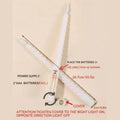 GoHooked white LED flameless taper candles, set of 12, 26.7cm long, spiral design, battery operated.