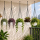 Go Hooked Henri Hanging Planter Pot for Indoor & Outdoor Plants Pack of 5 | 7 Inch Plastic Hanging Pots with Metal Chain | Decorative Round Hanging Planter for Balcony, Garden & Home Décor (Marble)