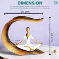 Go Hooked white polyresin meditating woman statue in lotus pose, elegant yoga showpiece for home and office decor.