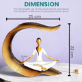 GoHooked white polyresin meditating woman yoga statue with gold accents, 22cm tall.