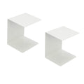 GoHooked white metal wall mounted book shelves, set of 2. Modern, durable, space-efficient storage for books or decor.