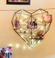 Go Hooked Valentine’s Day Gift for Girlfriend | Heart Shape Metal Wall Photo Grid with Shelf White | Valentine Day Decoration for Home, Bedroom & Living Room | Romantic Couple Gift Décor for Memories