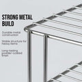 Go Hooked white metal 3-tier kitchen shelf with durable construction and stable structure for heavy items.