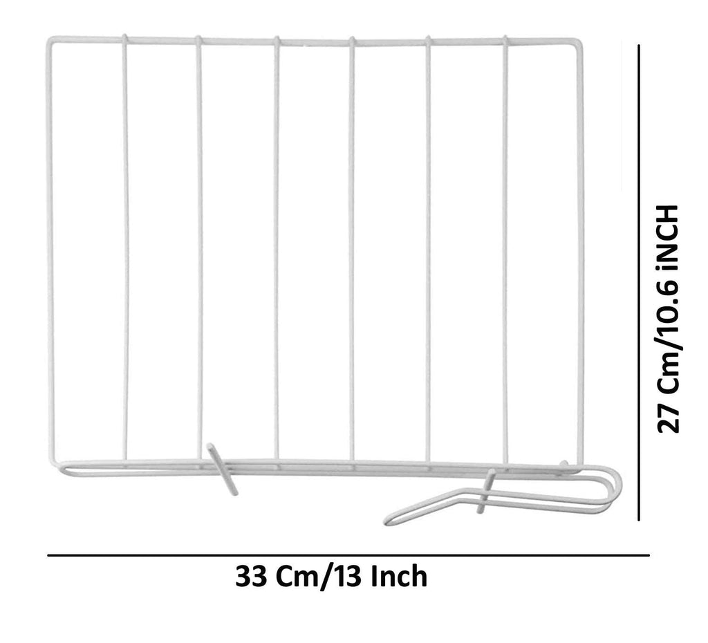 GoHooked white metal wire shelf divider for closet organization, 13 x 10.6 inches, set of 2