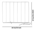 GoHooked white metal wire shelf divider for closet organization, 13 x 10.6 inches, set of 2