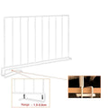 GoHooked white metal wire shelf divider, set of 3, for organizing clothes and linens in wardrobes.