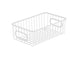 Go Hooked Multipurpose 10" Metal Bathroom Storage Organizer Basket Bin - Modern Wire Grid Design - for Organization in Cabinets, on Countertops, Bedroom, Kitchen, Bathroom, Garage (Pack of 1, White)