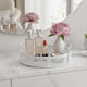 Go Hooked White Round Metal Storage Tray for Home DÃ©cor | Countertop Storaged Basket | Vanity Tray | Cosmetic Makeup Storage | Spice Rack | Bathroom Organizer
