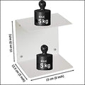 Go Hooked white metal wall shelf, 6x6x5 inches, supports up to 10kg. Ideal for books or decor.
