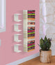 Go Hooked Heavy Duty Metal Wall Mounted Book Shelves for Study Room, Living Room and Bedrooms (4 Pcs) (White)