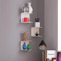 GoHooked white heavy duty iron corner wall shelves, perfect for books, decor, and more.