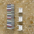 GoHooked white heavy duty iron wall mounted shelves, set of 3, perfect for books and decor.