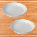 GoHooked white 6-inch round planter drip trays, pack of 15. Modern style, UV resistant, lightweight plastic.