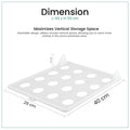 GoHooked white plastic stackable clothes organizer tray, 40 x 29 cm, for closet and drawer storage.