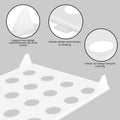 GoHooked white plastic stackable clothes organizer tray with hollow design and support feet for closet and drawer storage.
