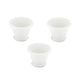 Go Hooked 10 inch Plastic Flower Pot with Bottom Plate/Tray (White, Pack of 3)