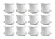Go HookedPlastic Duro Flower Pot for Gardening, Indoor/Outdoor Planter-White (8 Inch)(Pack of 12 with Tray)