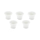 Go Hooked 10 inch Plastic Flower Pot with Bottom Plate/Tray (White, Pack of 5)