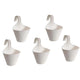 Go Hooked Plastic Hanging Planter for Plants, Vertical Gardens, Modern Living, Greenery, Compact Living Spaces, Railing Flower Pots, Pot Diameter (22 cm), Pot Height (17 cm) (Set of 5) (White)