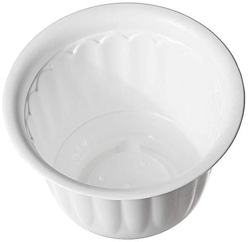 GoHooked white plastic jasmine garden planter, 20.5x15 cm, set of 4, with fluted design
