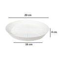 GoHooked white plastic planter pot with bottom tray, 10 inch diameter, for home decoration