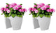 Go Hooked Railing Pots and Planter, Flower Pots (12 Inch, White, Set of 2)