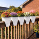 Go Hooked Plastic Railing Pots and Planter, White, 12 Inch, 5 Pieces