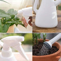 GoHooked white 2-in-1 plastic watering can with spray bottle and shower head for indoor plants