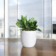 Go Hooked 18 Inch Polymer Flower Pot for Plants | Large Round Plant Pot for Home Garden Balcony | Premium Lightweight Durable Gamla for Indoor Outdoor Plants | Modern Decorative White Planter