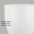 GoHooked Pluto 22-inch white polymer planter pot with a smooth, modern finish. Lightweight and durable.