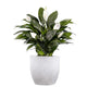 Go Hooked Pluto White Indoor Planter Pot 22 Inch | Lightweight Modern Round Plant Pot for Living Room, Balcony & Office | Decorative Polymer Pot for Live & Artificial Plants