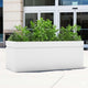Go Hooked Recta 36x14 Inch Large Planter Pot | Big Size Outdoor & Indoor Pot for Plants | Modern Design, Lightweight & Durable Rectangle Polymer Flower Pot for Balcony, Terrace & Garden (White)