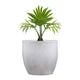 Go Hooked Pluto White Indoor Planter Pot 24 Inch | Lightweight Modern Round Plant Pot for Living Room, Balcony & Office | Decorative Polymer Pot for Live & Artificial Plants