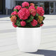 Go Hooked Home Decor Planter 24 Inch for Home & Office | Modern Indoor Planter for Living Room, Bedroom & Balcony | Decorative Planter Perfect for Artificial & Live Plants (Pluto Pot, White)