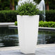 Go Hooked Home Decor Planter (13X30) Inch for Home & Office | Modern Indoor Planter for Living Room, Bedroom & Balcony | Decorative Planter Perfect for Artificial & Live Plants (Matrix Pot, White)