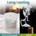 GoHooked white glass jar candle with Serenity Bloom Lotus fragrance, 120 gm, 35-hour burn time, for aromatherapy and home decor.