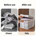Go Hooked Clothes Organizer Tray| 40 x 29 cm Stackable Shirt Organizer for Closet | Wardrobe & Drawer Clothing Divider Boards | Space Saving Storage System | White