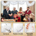 GoHooked 8 Pcs Snow White Tinsel Garland for Christmas Tree Decoration, Flexible & Durable, High Quality Shine
