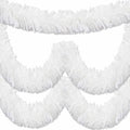 Go Hooked 8 Pcs Snow White Artificial Tinsel Garland for Christmas Tree Decoration, Home & Party Decor