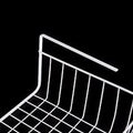 GoHooked white wire under shelf storage basket, 16 inch metal rack for cabinet and home organization. Durable powder-coated iron.