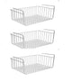 Multipurpose 16" Under Shelf Basket/Undershelf Organiser Basket/Under Shelf Storage Rack for Kitchen/Office/Bed Room/Study Room(Set of 3, Silver)