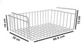 GoHooked white wire undershelf basket, 16 inch, iron, for kitchen or office storage. Set of 3.