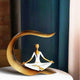 Go Hooked Yoga Lady Statue Polyresin Meditating Woman Figurine for Home & Office DÃ©cor 22Cm | Elegant Yoga Showpiece | Zen DÃ©cor | Namaste Meditation Idol | Decorative Woman Statue (White)