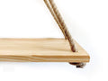 GoHooked natural wood floating shelf with jute rope detail, farmhouse style, pack of 3