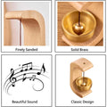 GoHooked Japanese style wooden magnetic doorbell with brass bell, natural wood finish, classic minimalist design.