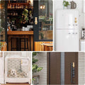 Go Hooked Japanese style wooden magnetic doorbell with brass bell, natural wood finish.