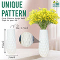 GoHooked yellow artificial baby's breath flowers in a white textured vase. Realistic faux flowers for decor.